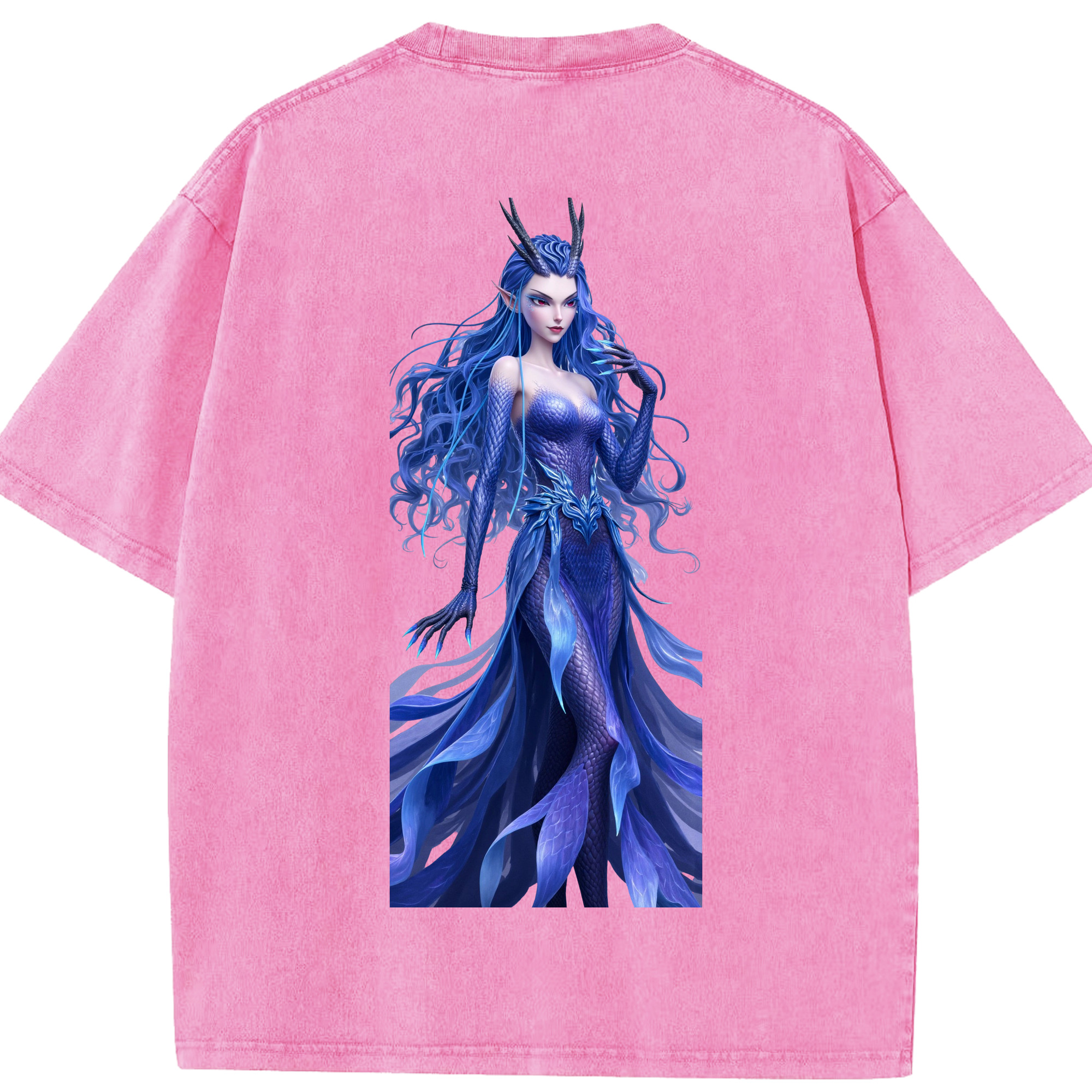 （画像用） Ne Zha 2 ナタ 魔童の大暴れ 綿100% ヴィンテージ風 半袖Tシャツ（背面プリント）